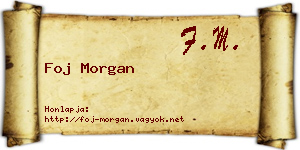 Foj Morgan névjegykártya
